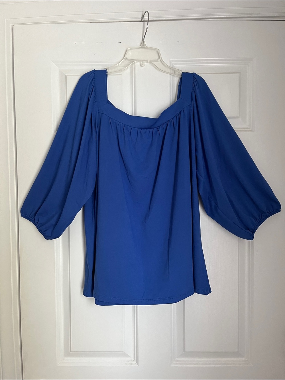 Square-Neck Top in Royal Blue